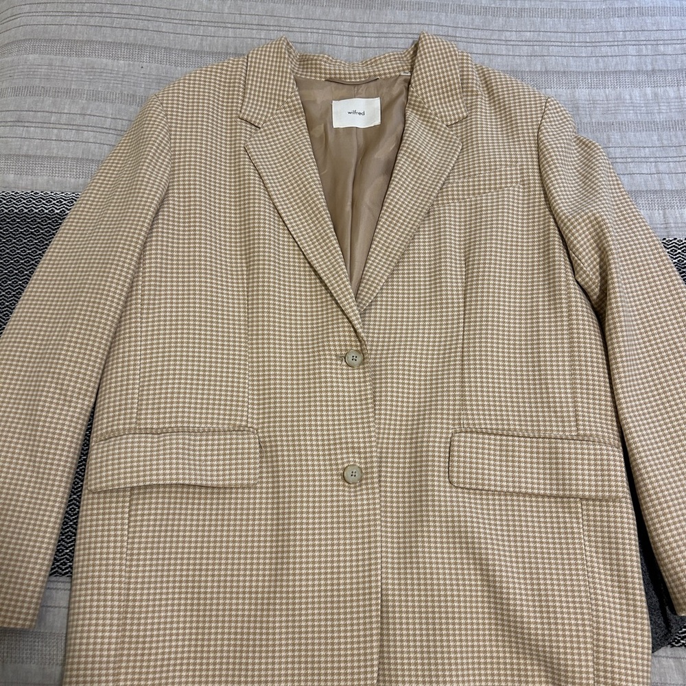 Wilfred Houndstooth Tan Blazer